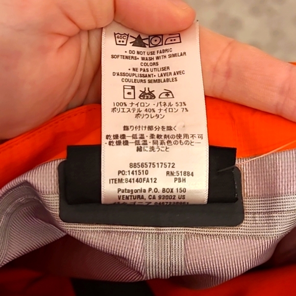 PATAGONIA orange snowpants - Picture 5 of 6